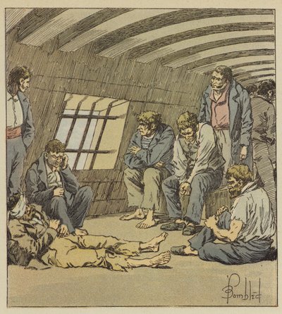 A legtöbb jó tengerészünk Angliában volt fogoly alkotó: after Louis Charles Bombled