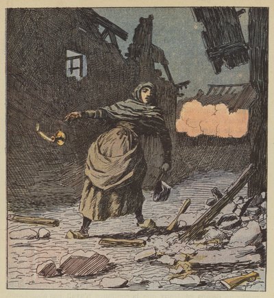 Az özvegy Perrochon Fretevalban meghal alkotó: after Louis Charles Bombled