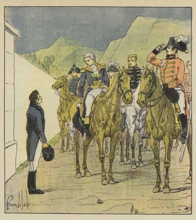 Taylor admirális nagy létszámmal jelentkezik Longwoodba, hogy megnézze a császárt alkotó: after Louis Charles Bombled