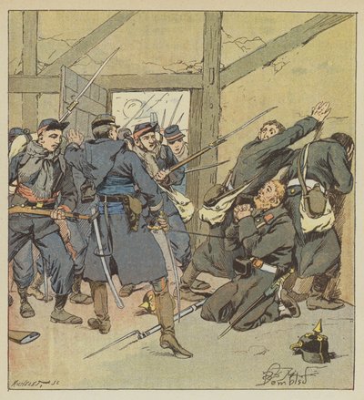 Fouilhade parancsnok Villejouan elleni támadása alkotó: after Louis Charles Bombled