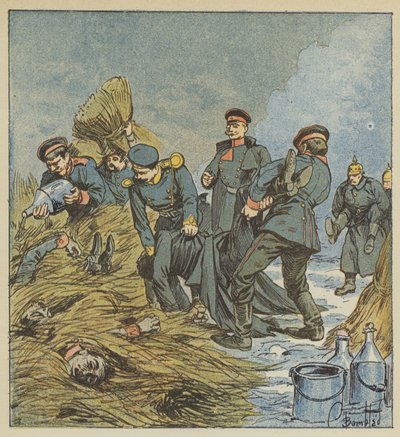 A poroszok elégetik halottaikat alkotó: after Louis Charles Bombled