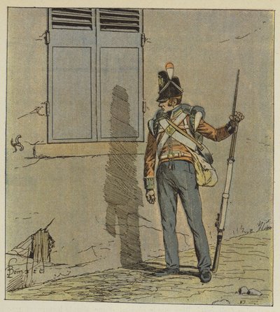 Az őrszemeket éjjel kihelyezik, hogy érintsék a házat alkotó: after Louis Charles Bombled
