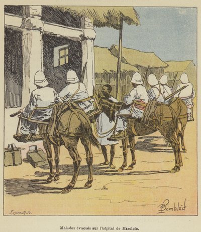A betegeket a marololói kórházba szállították alkotó: after Louis Charles Bombled