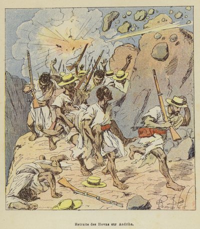 Hovák visszavonulása az Andribán alkotó: after Louis Charles Bombled