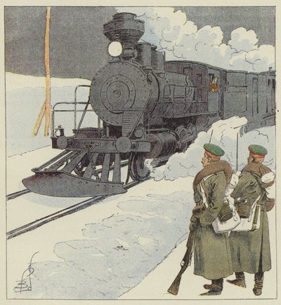 Katonai vonat a transzszibérián alkotó: after Louis Charles Bombled