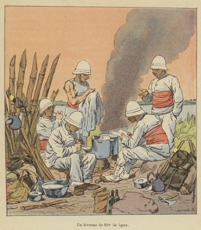 Egy bivak a 200. vonalról alkotó: after Louis Charles Bombled