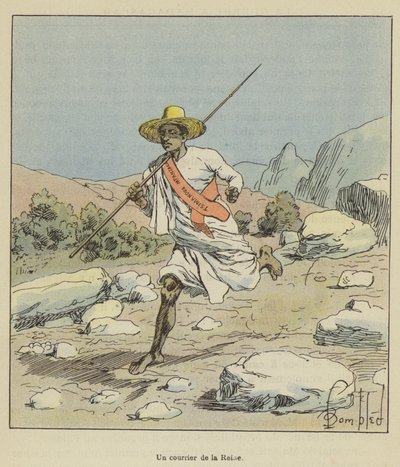 Egy futár a királynőtől alkotó: after Louis Charles Bombled