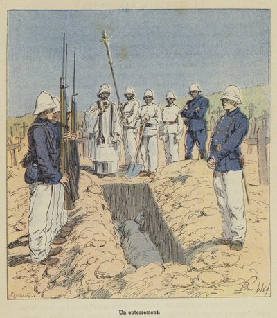 Egy temetés alkotó: after Louis Charles Bombled