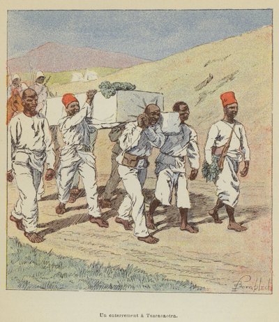 Temetés Tsarasaotrában alkotó: after Louis Charles Bombled