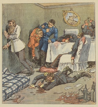 Egy lefoglalt szoba a Hotel de France-ban alkotó: after Louis Charles Bombled