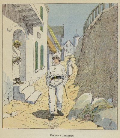 Egy utca Tananarive-ban alkotó: after Louis Charles Bombled