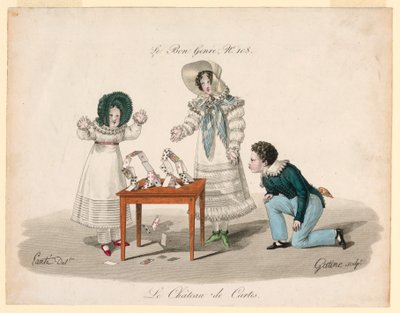A Kártyavár alkotó: after Louis Marie Lanté