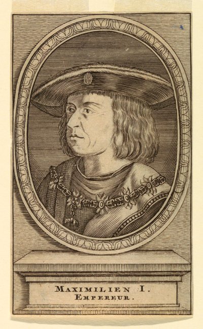 Maximilian I (1459-1519) portréja alkotó: after Lucas van Leyden