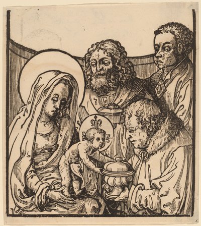 A mágusok imádása alkotó: after Lucas van Leyden