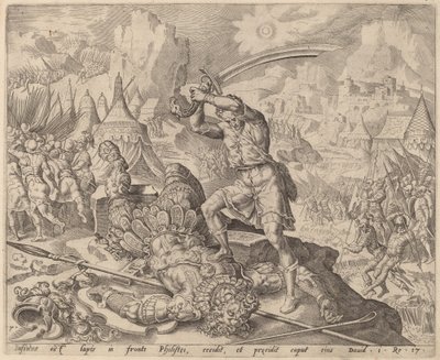 Dávid levágta Góliát fejét alkotó: after Maerten van Heemskerck