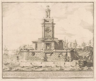 Az 1750-es kínai Prima Macchina: Nápoly új mólója alkotó: after Michelangelo Specchi Jérôme Charles Bellicard