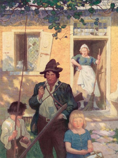Illusztráció Rip Van Winkle számára alkotó: after Newell Convers Wyeth