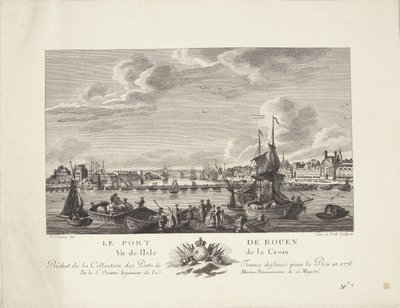 Rouen kikötője (Le port de Rouen) alkotó: after Nicolas Marie Ozanne