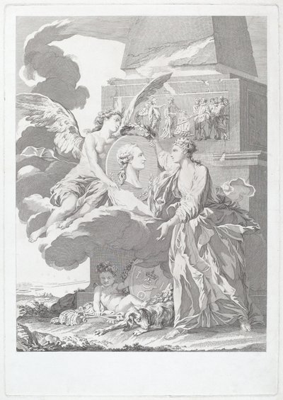 Pierre Buirette de Belloy allegorikus portréja alkotó: after Nicolas René Jollain Louis Simon Lempereur