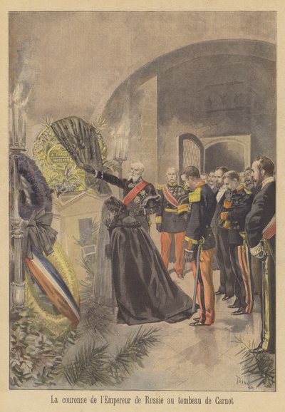 Miklós orosz cár koszorúja Carnot francia elnök sírjára alkotó: after Oswaldo Tofani