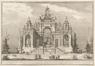 The Seconda Macchina for the Chinea 1754: A Waterworks allegory alkotó: after Paolo Posi Giuseppe Vasi
