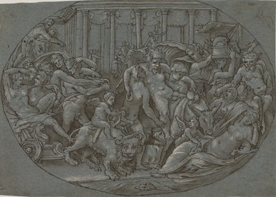 Bacchus diadala alkotó: after Perino del Vaga