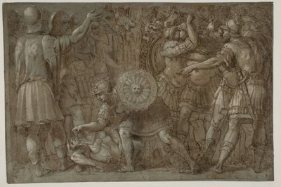 Jelenet a római történelemből alkotó: after Polidoro da Caravaggio