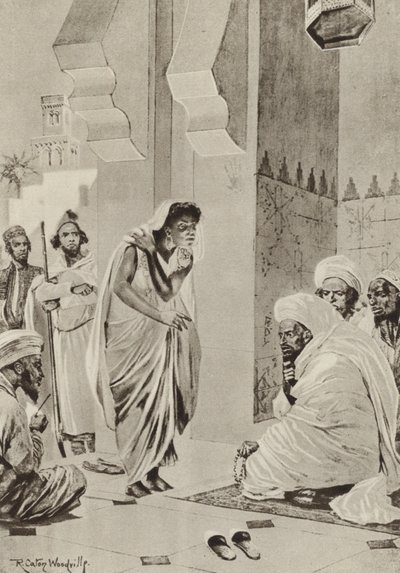 Piactér Afrikában, ahol az eladásokat Amerikába szállítják alkotó: after Richard Caton II Woodville