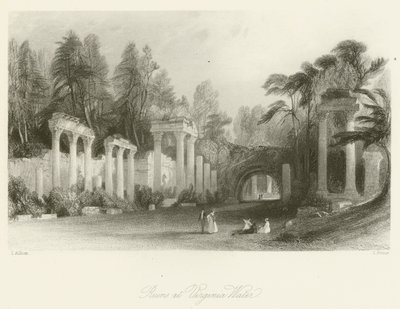 A Virginia Water romjai alkotó: after Thomas Allom