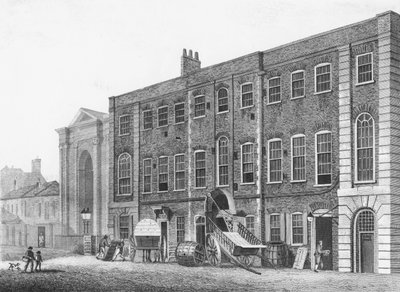 Déli nézet a Theatre Royal-ról a Portugal Streeten, Lincolns Inn Fields, 1811 alkotó: Thomas Hosmer after Shepherd