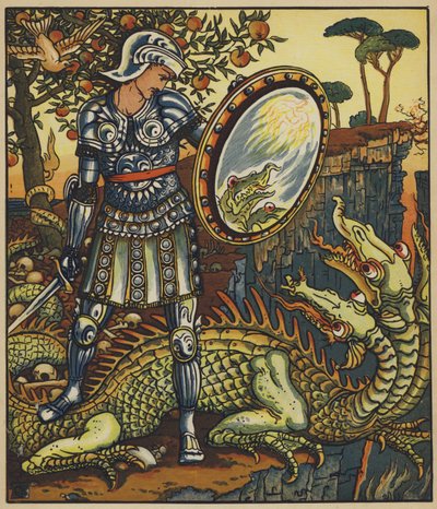Cheri herceg és a sárkány alkotó: after Walter Crane