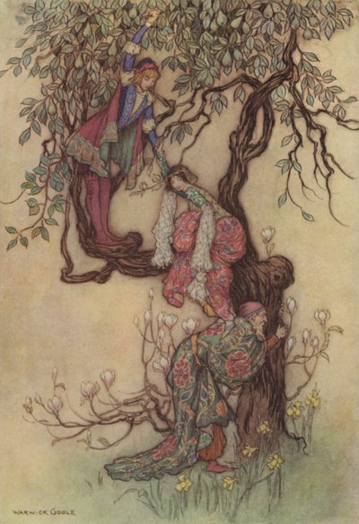 Geoffrey Chaucer, A kereskedők meséje alkotó: after Warwick Goble