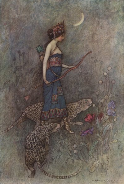 Geoffrey Chaucer, A szerzetes meséje alkotó: after Warwick Goble