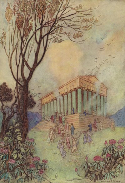 Geoffrey Chaucer, A madarak parlamentje alkotó: after Warwick Goble