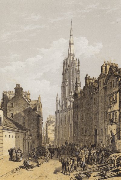 New Assembly Hall, Edinburgh (chromolitho) alkotó: after William Leighton Leitch