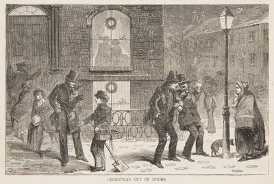 Karácsony az ajtón kívül alkotó: Winslow Homer