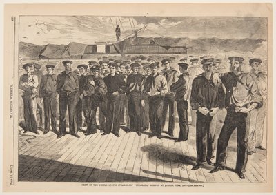 A "Colorado" amerikai Steam-sloop legénysége, Bostonban, 1861. júniusban, a Harper