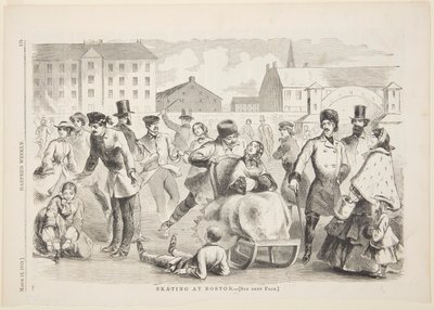 Korcsolyázás Bostonban alkotó: Winslow Homer