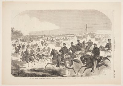 Az Unió lovassága és tüzérsége a lázadók üldözésében a Yorktown Turnpike-on alkotó: Winslow Homer