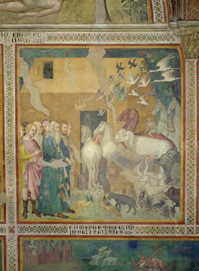 Noé vezeti az állatokat a bárkába, 1356-67 (lásd még: 59303) alkotó: also Manfredi de Battilori Bartolo di Fredi