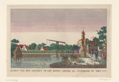Akkumulátor Ouderkerkben, 1787 Az Ouderkerk utáni den Buiten Amstel tüzérségének képe az 1787-es kiállításon (cím a tárgyon) Elemek Amszterdam környékén 1787-ben (német példányok) (sorozat címe) alkotó: anonymous (attributed to)