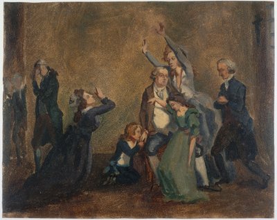 Francia: XVI. Lajos búcsúja családjától, 1793. január 20. alkotó: anonymous 