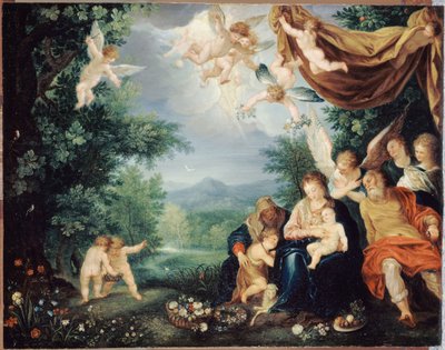 Francia: Le Repos de la Sainte Famille pendant la fuite en Égypte (A Szent Család nyugalomban az egyiptomi menekülés alatt) alkotó: anonymous 