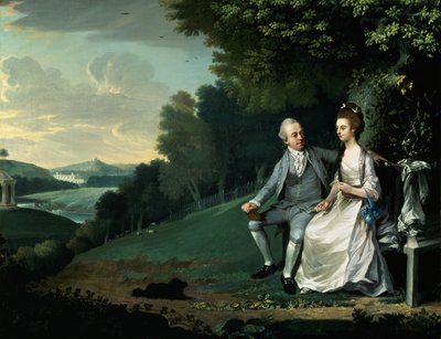 Pár portréja, állítólag Sir Francis és Lady Dashwood a Wycombe Parkban alkotó: anonymous 