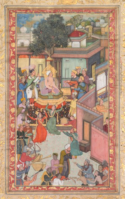 Körülmetélési szertartás Akbar fiainak, Abu’l Fazl (indiai, 1551–1602) Akbar-namából (Akbar könyve) készült 126-os festmény alkotó: attributed to Dharam Das