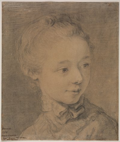 Egy fiatal lány feje jobbra fordul alkotó: attributed to François Hubert Drouais