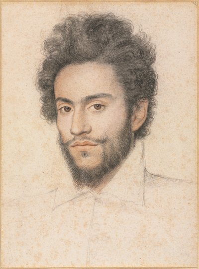 Fiatal férfi szakállal alkotó: attributed to François Quesnel