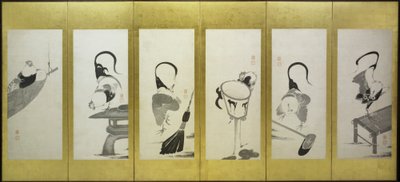 Kakasok és tyúkok alkotó: attributed to Itō Jakuchū