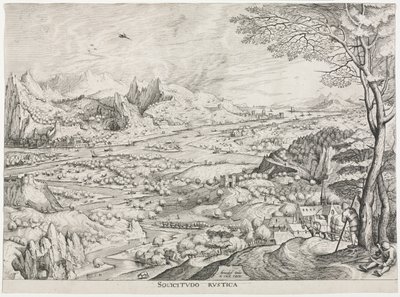 A nagy tájak: Vidéki Solicitus alkotó: attributed to Jan van Doetechum