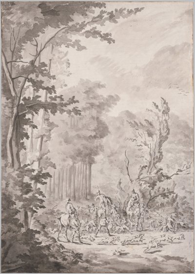 Vadászparti Marlyban alkotó: attributed to Jean Baptiste Martin, Le Vieux